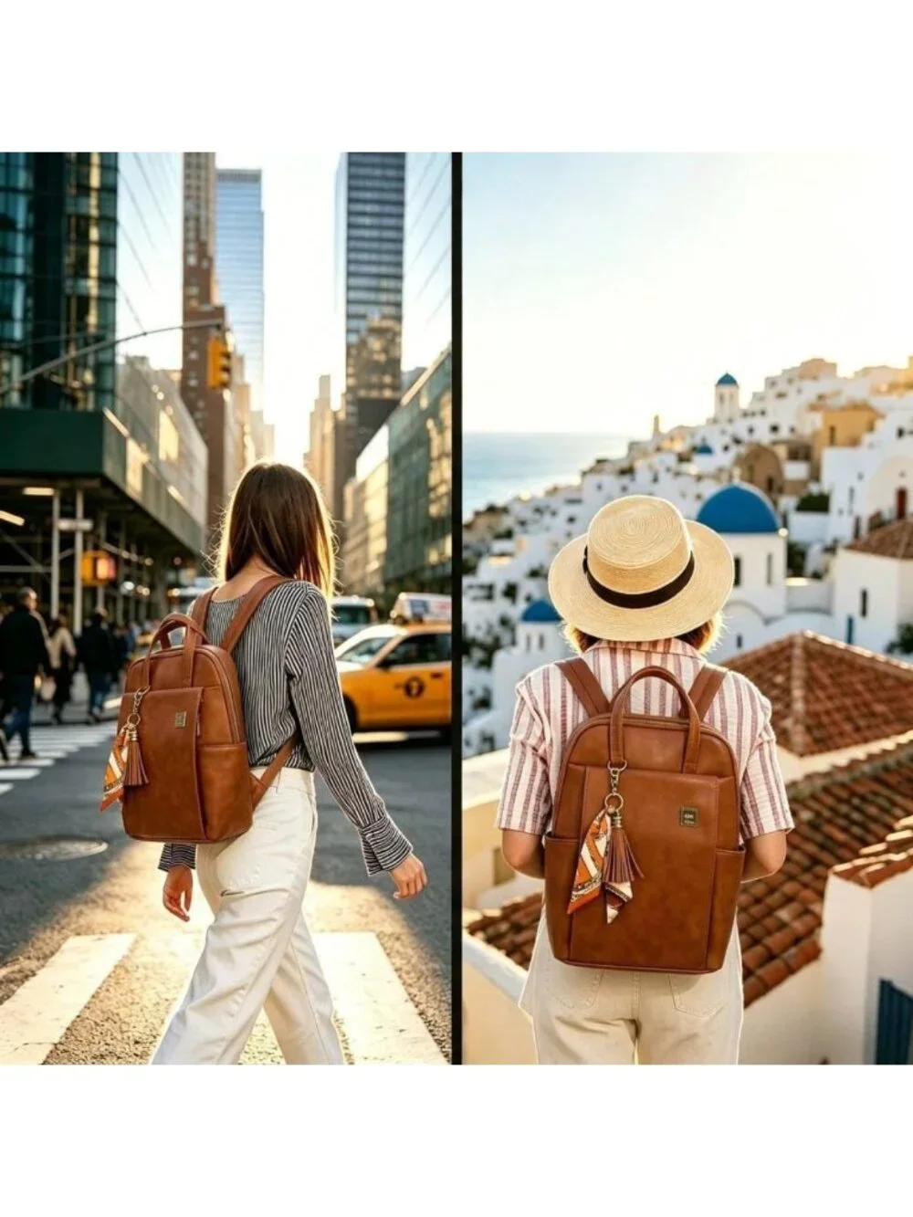 Stylish Slim Laptop Backpack for Women - Lightweight 15.6